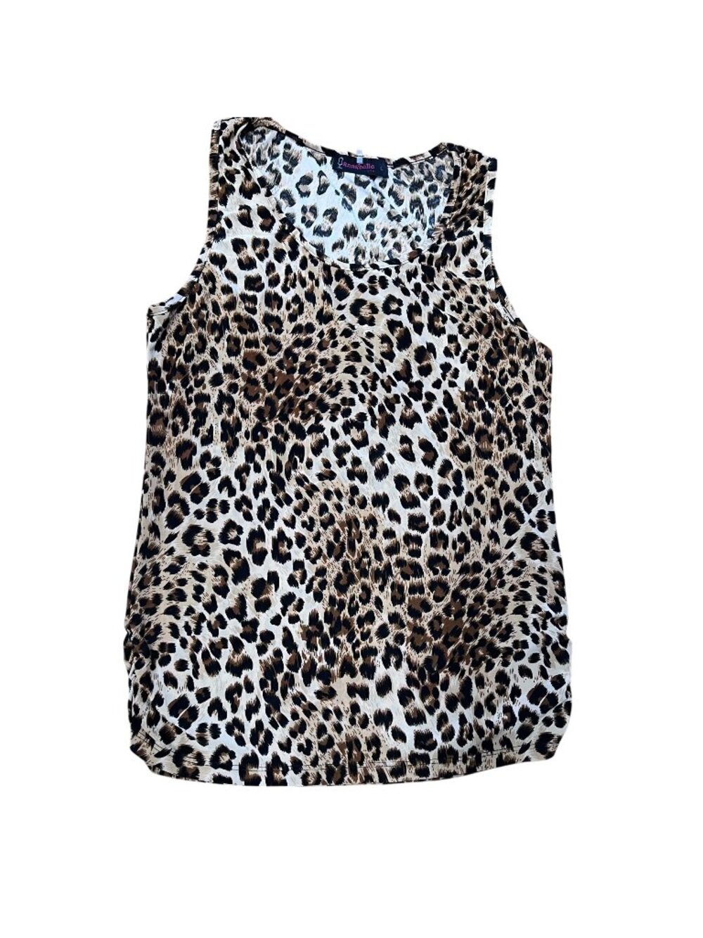 Leopard Print Sleeveless Womens Top By Annabelle L Polyester Blend Lightweight &